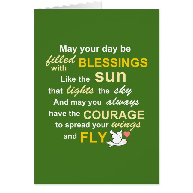 Irish Blessing for Courage - Typografie in Green (Voorkant)