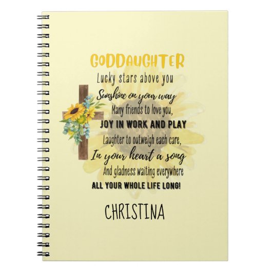 Irish Blessing for Goddochter Teen of Child Named Notitieboek (Voorkant)