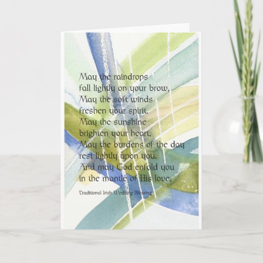 Irish Blessing for Wedding or Jubileum Card Kaart (Voorkant)