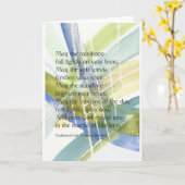 Irish Blessing for Wedding or Jubileum Card Kaart (Gele Bloem)