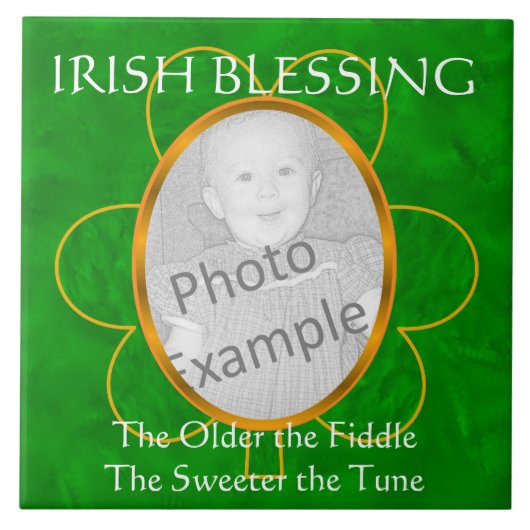 Irish Blessing - Foto Lijst - The Older the Fiddle Tegeltje (Voorkant)