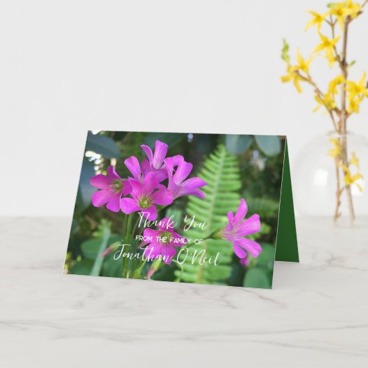 Irish Blessing Funeral Bedankt Kaart bericht (Gele Bloem)