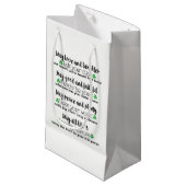 Irish Blessing Gift Bag Klein Cadeauzakje (Voorkant Gekanteld)