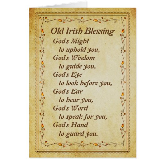 Irish Blessing, God's Wisdom om je Kaart te leiden (Voorkant)