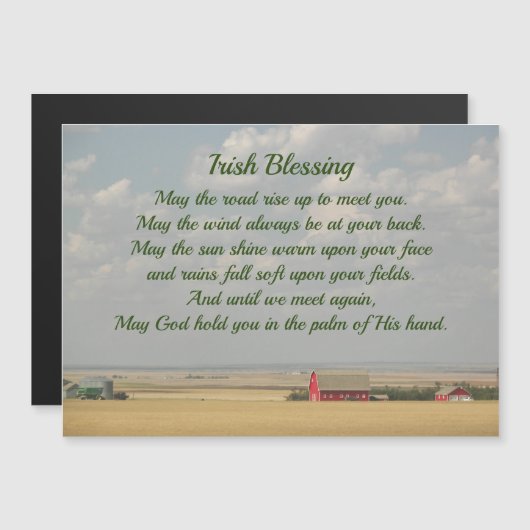 Irish Blessing Golden Wheat Fields Foto (Voorkant / Achterkant)