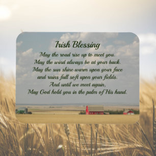Irish Blessing Golden Wheat Fields Foto Magneet