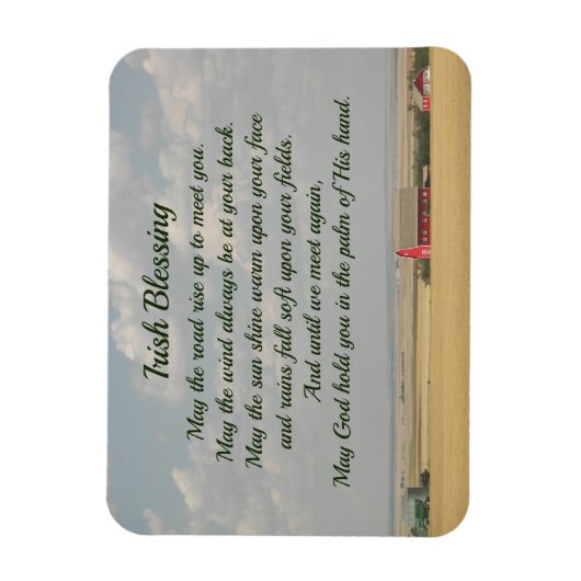 Irish Blessing Golden Wheat Fields Foto Magneet (Verticaal)