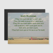 Irish Blessing Golden Wheat Fields Magnetic Kaart (Voorkant / Achterkant)