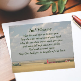 Irish Blessing Gouden Tarwevelden Briefkaart
