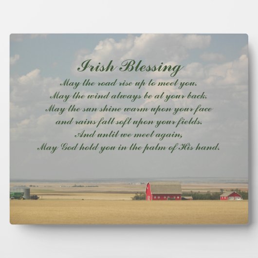 Irish Blessing Gouden Tarwevelden Fotoplaat (Voorkant)