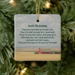 Irish Blessing Gouden Tarwevelden Keramisch Ornament