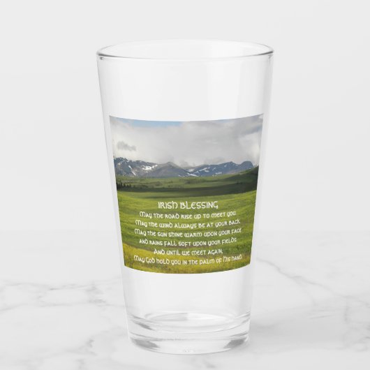 Irish Blessing Green Valley Foto Glas (Voorkant)