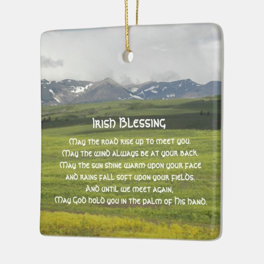 Irish Blessing Green Valley Foto Keramisch Ornament (Links)
