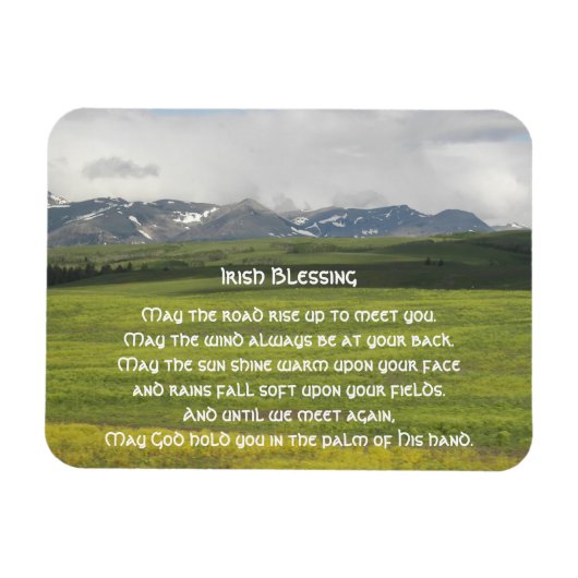 Irish Blessing Green Valley Foto Magneet (Horizontaal)