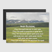 Irish Blessing Green Valley Photo Magnetic Kaart (Voorkant / Achterkant)
