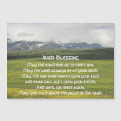 Irish Blessing Green Valley Photo Magnetic Kaart (Voorkant)