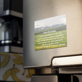 Irish Blessing Green Valley Photo Magnetic Kaart