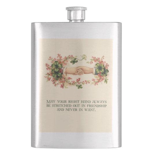 Irish Blessing, Hands and Shamrocks Flacon (Voorkant)