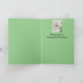 Irish Blessing Happy Birthday Courage White Lily Kaart (Binnen)