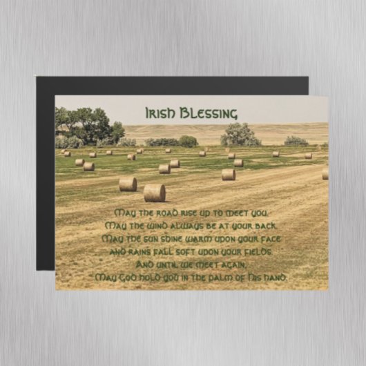 Irish Blessing Hay Bales in een veld Magnetische K