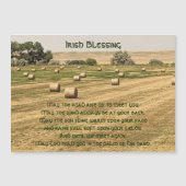 Irish Blessing Hay Bales in een veld Magnetische K (Voorkant)