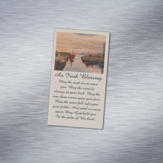 Irish Blessing Heartfelt Condolences with Reds Magnetisch Visitekaartje (Voorbeeld)