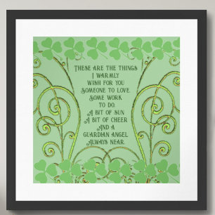 Irish Blessing - Iemand naar liefde - Sommige werk Poster