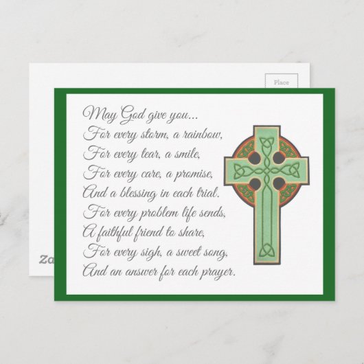 Irish Blessing II Briefkaart (Voorkant / Achterkant)