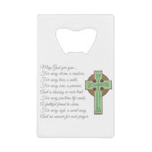 Irish Blessing II Creditkaart Flessenopener (Voorkant)