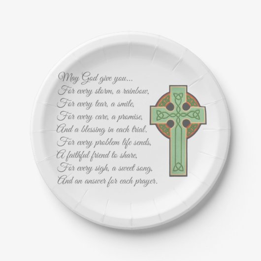Irish Blessing II Papieren Bordje (Voorkant)