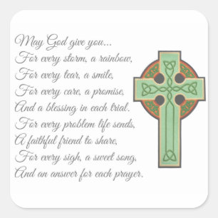 Irish Blessing II Vierkante Sticker