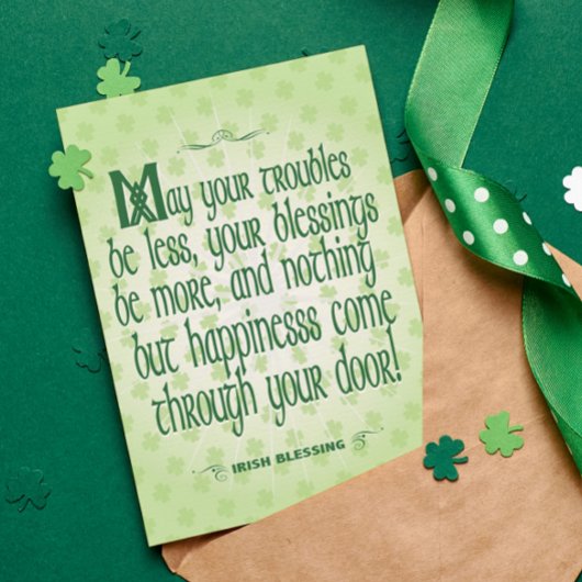 Irish Blessing Kaart