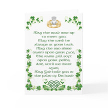 Irish Blessing Kaart uit Ierland Optie 1