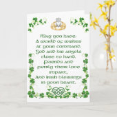 Irish Blessing Kaart uit Ierland Optie 3 (Gele Bloem)