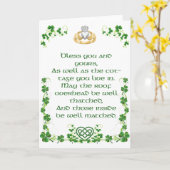 Irish Blessing Kaart uit Ierland Optie 4 (Gele Bloem)