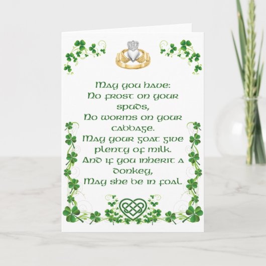 Irish Blessing Kaart uit Ierland Optie 5 (Voorkant)