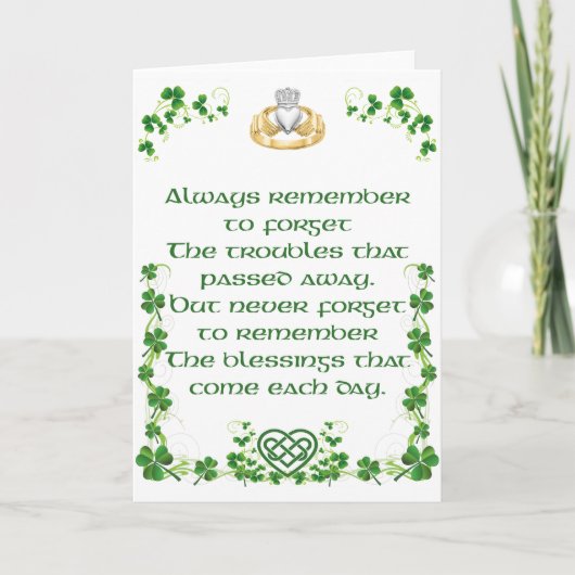 Irish Blessing Kaart uit Ierland Optie 7 (Voorkant)