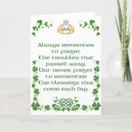 Irish Blessing Kaart uit Ierland Optie 7