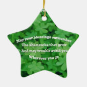 Irish Blessing Keramisch Ornament (Achterkant)