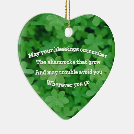Irish Blessing Keramisch Ornament (Rechts)