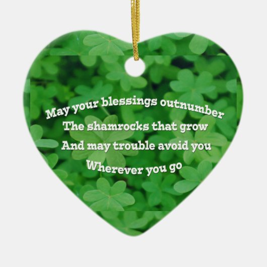 Irish Blessing Keramisch Ornament (Voorkant)