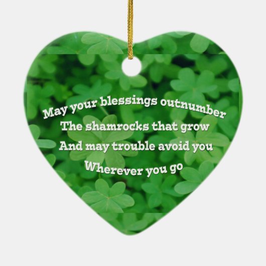 Irish Blessing Keramisch Ornament (Achterkant)