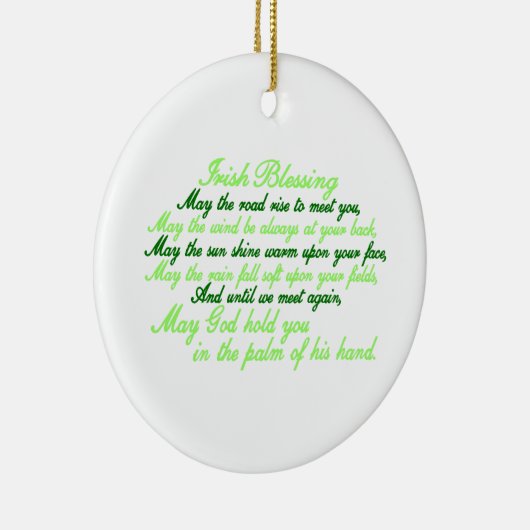 Irish Blessing Keramisch Ornament (Rechts)