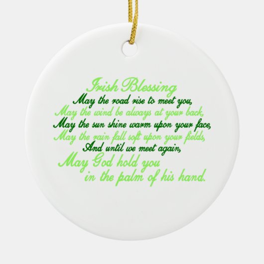 Irish Blessing Keramisch Ornament (Voorkant)