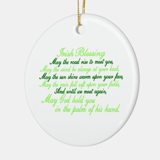 Irish Blessing Keramisch Ornament (Links)