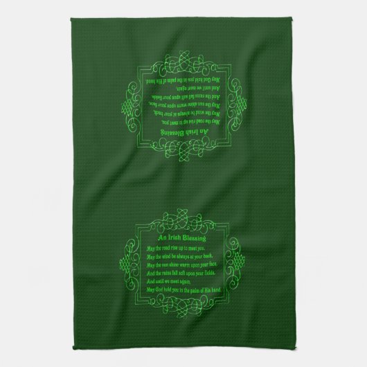 Irish Blessing Keuken Handdoek (Verticaal)