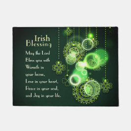 Irish Blessing Love in your hart, Shamrock Design Deurmat