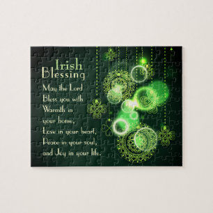 Irish Blessing Love in your hart, Shamrock Design Legpuzzel