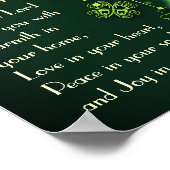 Irish Blessing Love in your hart, Shamrock Design Poster (Hoek)