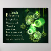 Irish Blessing Love in your hart, Shamrock Design Poster (Voorkant)